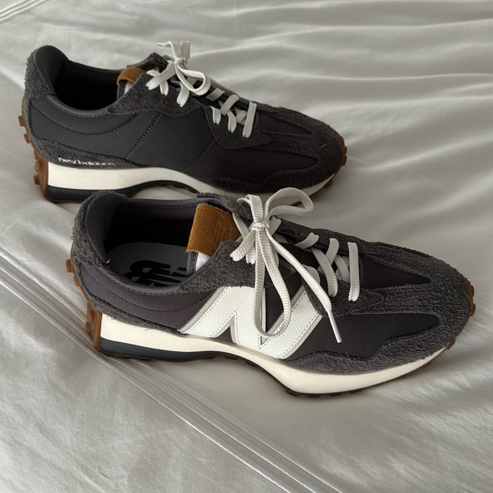 New Balance Gray and White Sneakers